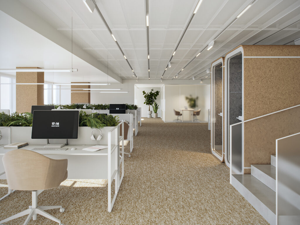 Aurakatu 12b 2.krs toimistotila 194 m2, keskusta Turku 4 Aurakatu 12b 194 m2 tilan visualisointi